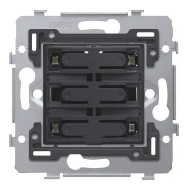 Niko 170-47151 sokkel voor 4-voudige potentiaalvrije drukknop 24 V N.O. met amberkleurige LED