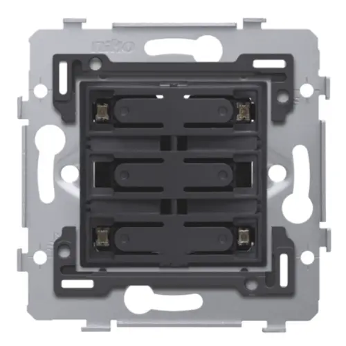 Niko 170-47151 sokkel voor 4-voudige potentiaalvrije drukknop 24 V N.O. met amberkleurige LED