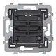 Niko 170-47151 sokkel voor 4-voudige potentiaalvrije drukknop 24 V N.O. met amberkleurige LED