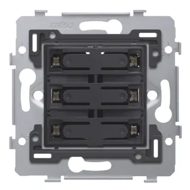 Niko 170-67151 sokkel voor 6-voudige potentiaalvrije drukknop 24 V N.O. met amberkleurige LED