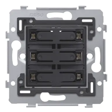 Niko 170-67161 sokkel voor 6-voudige potentiaalvrije drukknop 24 V N.O. met blauwe LED