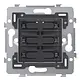 Niko 170-67161 sokkel voor 6-voudige potentiaalvrije drukknop 24 V N.O. met blauwe LED