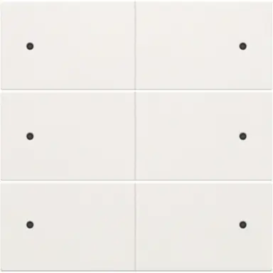 Niko 101-60150 afwerkingsset voor 6-voudige potentiaalvrije drukknop 24 V met LED's white