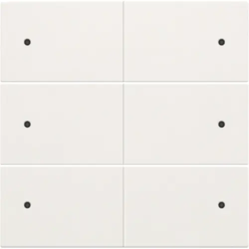 Niko 101-60150 afwerkingsset voor 6-voudige potentiaalvrije drukknop 24 V met LED's white