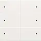 Niko 101-60150 afwerkingsset voor 6-voudige potentiaalvrije drukknop 24 V met LED's white