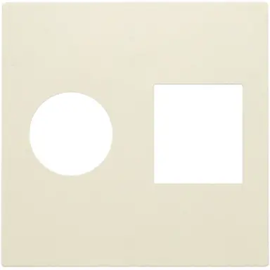 Niko 100-65702 centraalplaat Coax en RJ45 cream