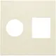 Niko 100-65702 centraalplaat Coax en RJ45 cream