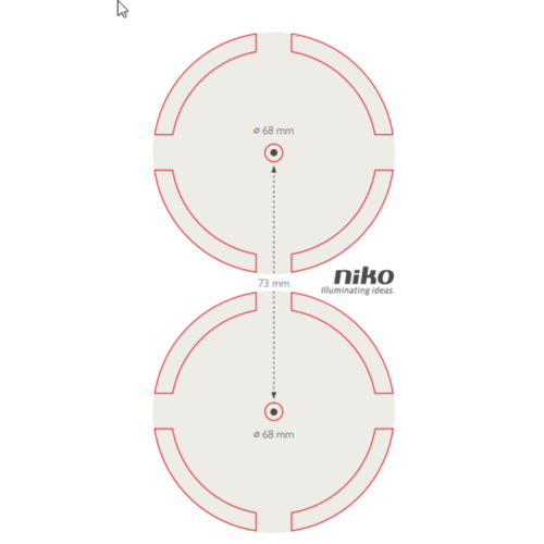 Niko 761-75000 Hydro tweevoudig inbouwkader horizontaal zwart