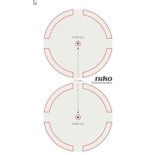 Niko 761-74000 Hydro inbouwkader 2-voudig verticaal zwart