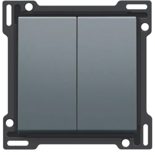 Niko 220-61505 schakelwip 2-voudig blue grey coated