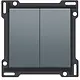 Niko 220-61505 schakelwip 2-voudig blue grey coated