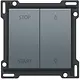 Niko 220-65905 jaloezieknop tbv tweevoudige elektrisch gescheiden schakelaar blue grey coated
