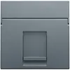Niko 220-65100 centraalplaat 1-voudig vlak tbv RJ draagring blue grey coated
