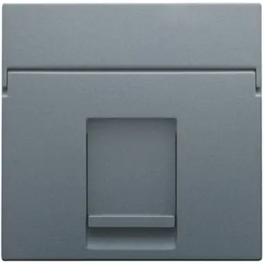 Niko 220-65100 centraalplaat 1-voudig vlak tbv RJ draagring blue grey coated