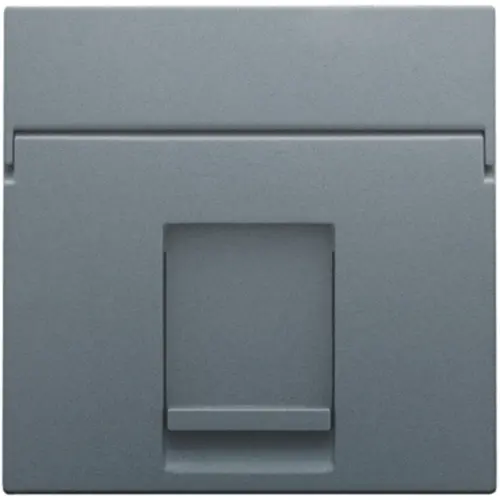 Niko 220-65100 centraalplaat 1-voudig vlak tbv RJ draagring blue grey coated