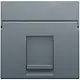 Niko 220-65100 centraalplaat 1-voudig vlak tbv RJ draagring blue grey coated
