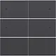 Niko 122-60150 afwerkingsset voor 6-voudige potentiaalvrije drukknop 24 V met LED's anthracite coated