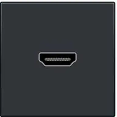 Niko 161-69417 afwerkingsset met HDMI naar HDMI aansluiting black coated