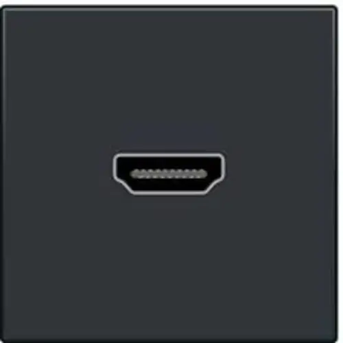 Niko 161-69417 afwerkingsset met HDMI naar HDMI aansluiting black coated