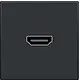 Niko 161-69417 afwerkingsset met HDMI naar HDMI aansluiting black coated
