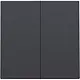 Niko 122-31004 afwerkingsset voor dubbele elektronische schakelaar anthracite coated
