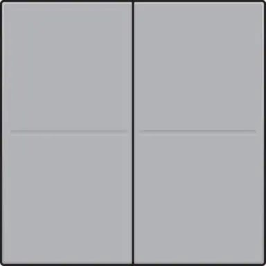 Niko 121-00060 tweevoudige toets voor draadloze wandzender sterling coated