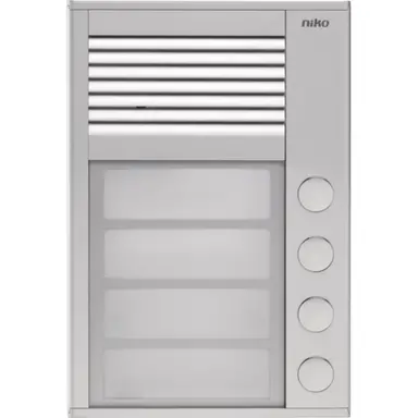 Niko 10-154 opbouw buitenpost met 4 beldrukknoppen