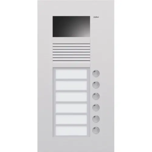 Niko 10-306 Inbouwbuitenpost met 6 Bellen en Kleurencamera