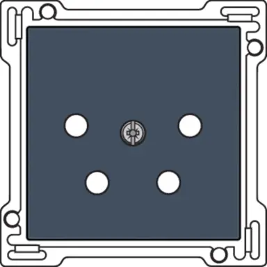 Niko 220-69010 centraalplaat telefoon 4-polig blue grey coated