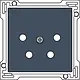 Niko 220-69010 centraalplaat telefoon 4-polig blue grey coated