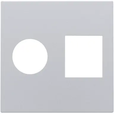 Niko 121-65702 centraalplaat 1-voudig Coax en RJ45 sterling coated