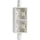 Niko 701-84261 Hydro opbouwbak 2V trekdoos dubbel verticaal met boven en onder 1x M20-ingang wit