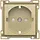Niko 221-66901 afdekplaat voor wandcontactdoos randaarde kindveilig alu gold coated