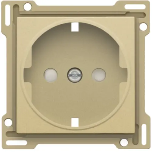 Niko 221-66901 afdekplaat voor wandcontactdoos randaarde kindveilig gold coated