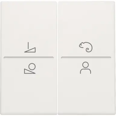 Niko 101-90002 afwerkingsset draadloze schakelaar of een drukknop met 4 bedieningsknoppen en LED-sturing white