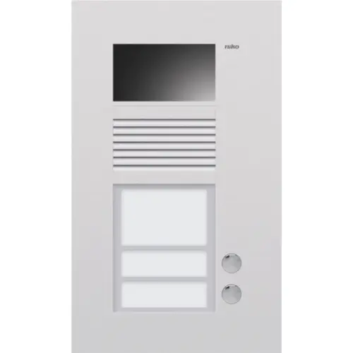Niko 10-302 Inbouwbuitenpost met 2 Bellen en Kleurencamera