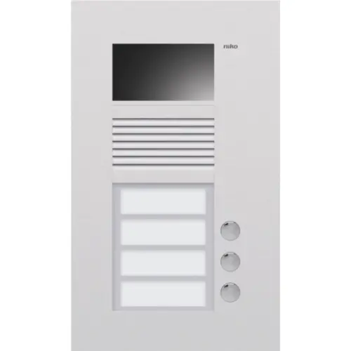 Niko 10-303 Inbouwbuitenpost met 3 Bellen en Kleurencamera