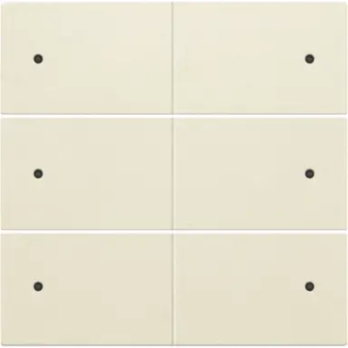 Niko 100-60150 afwerkingsset voor 6-voudige potentiaalvrije drukknop 24 V met LED's cream