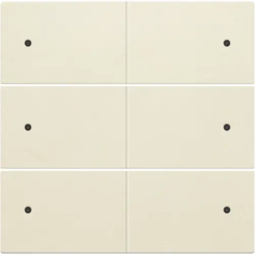 Niko 100-60150 afwerkingsset voor 6-voudige potentiaalvrije drukknop 24 V met LED's cream
