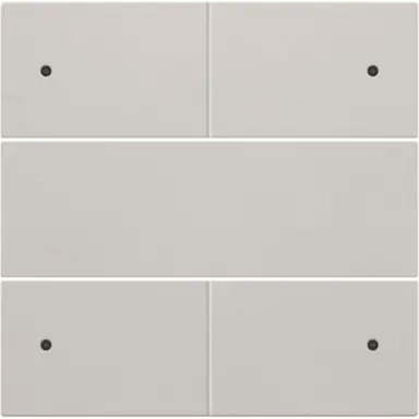 Niko 102-40150 afwerkingsset voor 4 voudige potentiaalvrije drukknop 24 V met LED's light grey