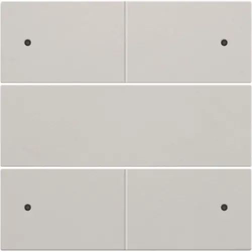 Niko 102-40150 afwerkingsset voor 4 voudige potentiaalvrije drukknop 24 V met LED's light grey