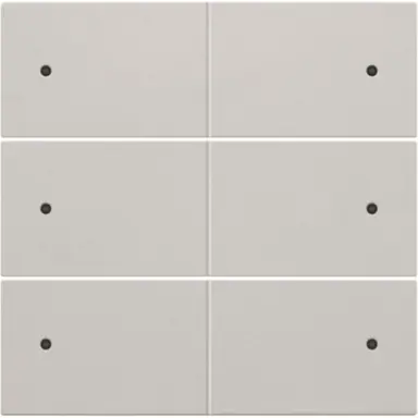 Niko 102-60150 afwerkingsset voor 6-voudige potentiaalvrije drukknop 24 V met LED's light grey