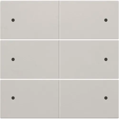 Niko 102-60150 afwerkingsset voor 6-voudige potentiaalvrije drukknop 24 V met LED's light grey