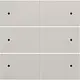 Niko 102-60150 afwerkingsset voor 6-voudige potentiaalvrije drukknop 24 V met LED's light grey