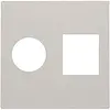 Niko 102-65702 centraalplaat 1-voudig Coax en RJ45 light grey