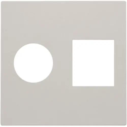 Niko 102-65702 centraalplaat 1-voudig Coax en RJ45 light grey