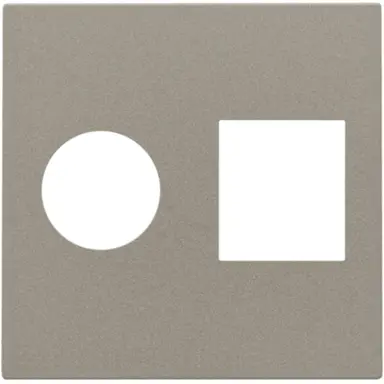 Niko 123-65702 centraalplaat Coax en RJ45 bronze coated