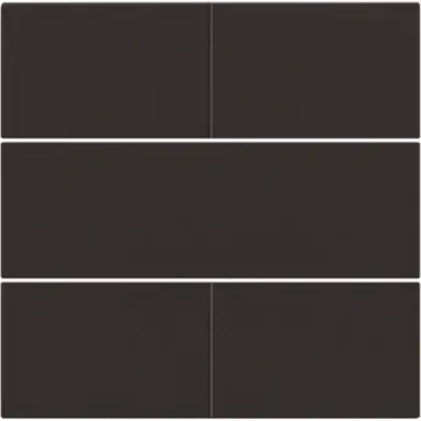 Niko 124-40050 afwerkingsset voor 4-voudige potentiaalvrije drukknop 24 V dark brown coated