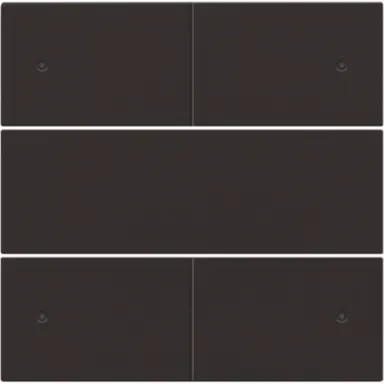 Niko 124-40150 afwerkingsset voor 4 voudige potentiaalvrije drukknop 24 V met LED's dark brown coated