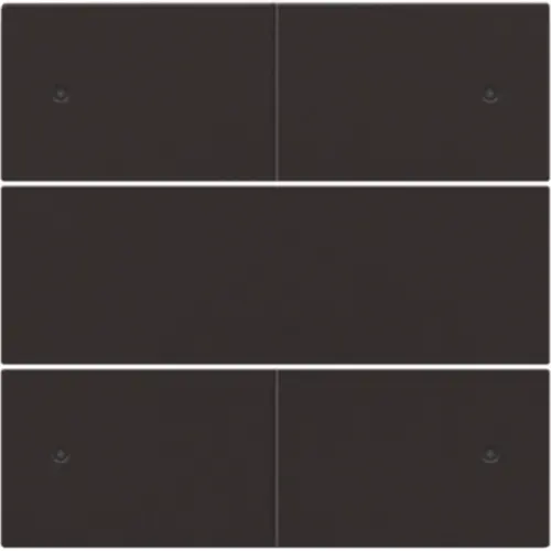 Niko 124-40150 afwerkingsset voor 4 voudige potentiaalvrije drukknop 24 V met LED's dark brown coated